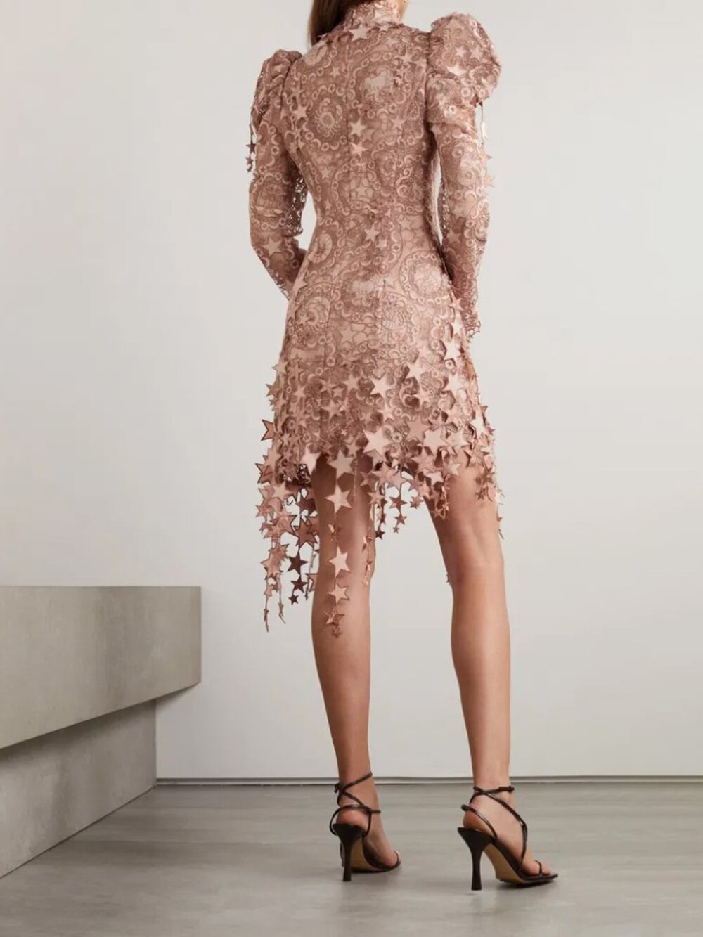 Zimmermann Celestial Zodiac Lace Mini Dress Lipstick Pink Size 0 US 4 - Picture 2 of 16